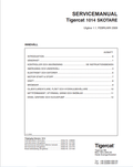 Tigercat 1014 Forwarder Service Manual 26139A
