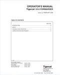 Tigercat 1014 Forwarder Operator Manual 23176A