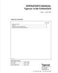 Tigercat 1018B Forwarder Operator Manual 23179A
