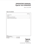 Tigercat 1055 Forwarder Operator Manual 25900A