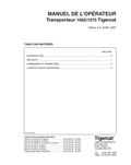 Tigercat 1065,1075 Carrier Operator Manual 25792A