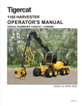 Tigercat 1165 Harvester Operator Manual 57566AENG