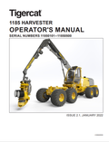 Tigercat 1185 Harvester Operator Manual 51800AENG