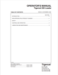Tigercat 220 Loader Operator Manual 21318A