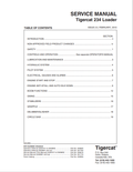 Tigercat 234 Loader Service Manual 35177A