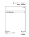 Tigercat 244 Loader Operator Manual 22702A