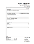 Tigercat 250 Loader Service Manual 17382A