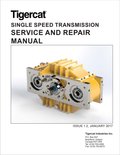 Tigercat 47734A Single Speed Transmission Service And Repair Manual 47734AENG