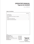 Tigercat 635 Skidder Operator Manual 15160A