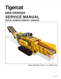 Tigercat 6900 Grinder Service Manual 61077AENG