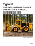 Tigercat 720G, 724G, 726G Feller Buncher Operator Manual 60148AENG