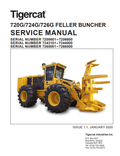 Tigercat 720G, 724G, 726G Feller Buncher Service Manual 43587AENG
