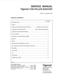 Tigercat 724D Feller Buncher Service Manual 17400A