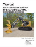 Tigercat 820D, L820D Feller Buncher Operator Manual 50669AENG