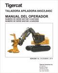 Tigercat 845C, L845C Felling Machine Stacker Operator Manual 31379AENG