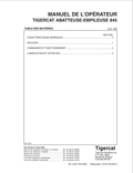 Tigercat 845 Felling And Stacking Machine Operator Manual 6058A