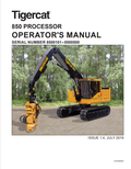 Tigercat 850 Processor Operator Manual 57253AENG