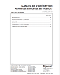Tigercat 860 Felling And Stacking Machine Operator Manual 9049A
