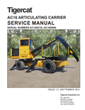 Tigercat AC16 Articulating Carrier Service Manual 57259AENG