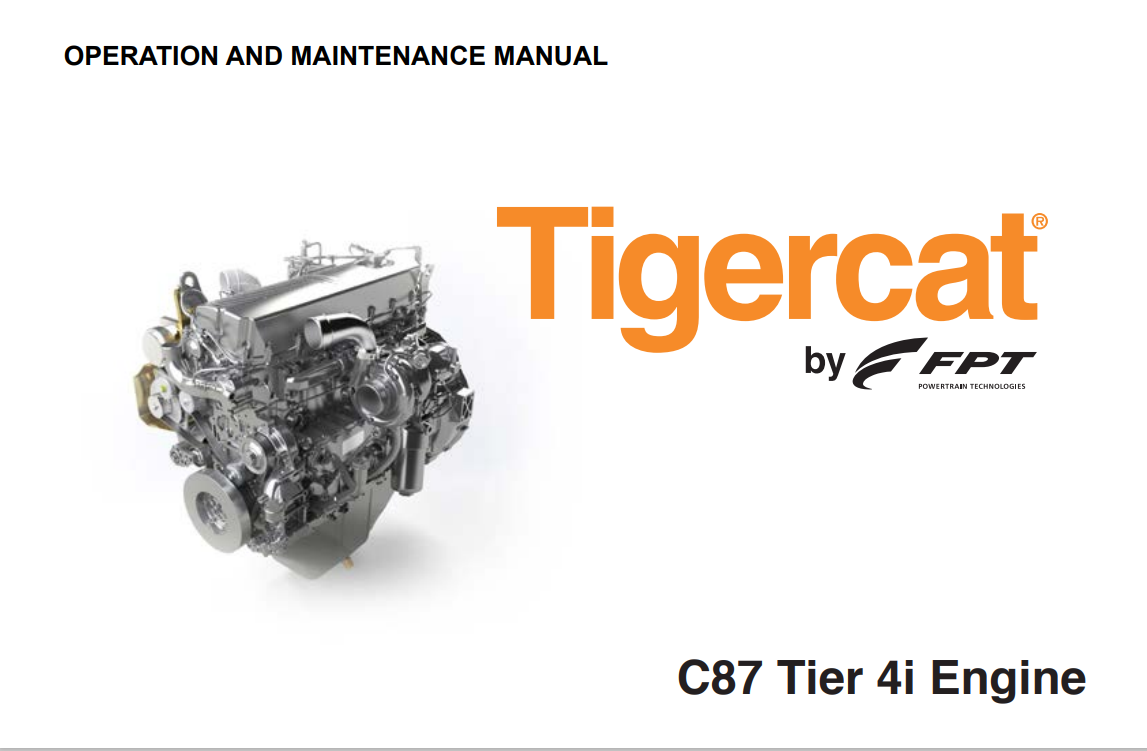 Tigercat C87 Tier 4I Engine Operation And Maintenance Manual 42058AMUL