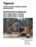 Tigercat H822C, LH822C, H830C, LH830C Harvester Operator Manual 44484AENG