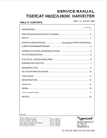 Tigercat H822C, LH830C Harvester Service Manual 29532A