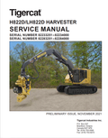 Tigercat H822D, LH822D Harvester Service Manual 51718AENG