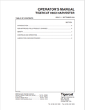 Tigercat H822 Harvester Operator Manual 23598A