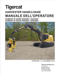 Tigercat H845E, LH845E Felling And Processing Machine Operator Manual 54712AENG
