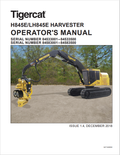 Tigercat H845E, LH845E Harvester Operator Manual 54712AENG