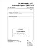 Tigercat H855C, LH855C Harvester Operator Manual 30937A