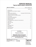 Tigercat H855C, LH855C Harvester Service  Manual 30938A