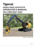 Tigercat H855E, LH855E Harvester Operator Manual 51125AENG