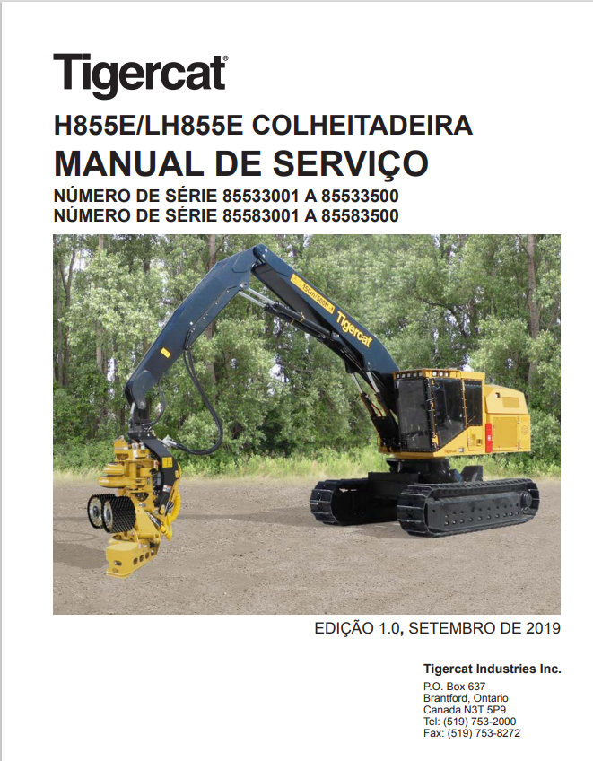 Tigercat H855E, LH855E Harvester Service Manual 51126AENG 1