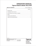 Tigercat M822C, LM830C Mulcher Operator Manual 30729A