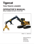 Tigercat T234 Track Loader Operator Manual