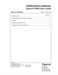 Tigercat T240B Tracket Loader Operator Manual 29312A