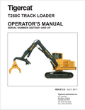 Tigercat T250C Track Loader Operator Manual 37677AENG