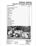 Tigercat T750 Street Trencher Service Manual 13054A