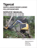Tigercat X822C, LX822C, X830C, LX830C Feller Buncher Service Manual 44156AENG