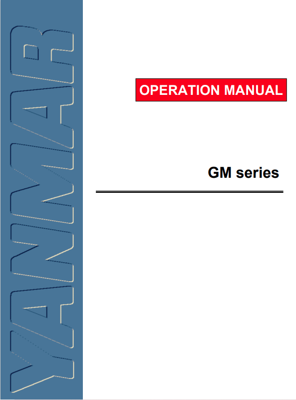 YANMAR DIESEL ENGINE GM SERIES OPERATION MANUAL PDF