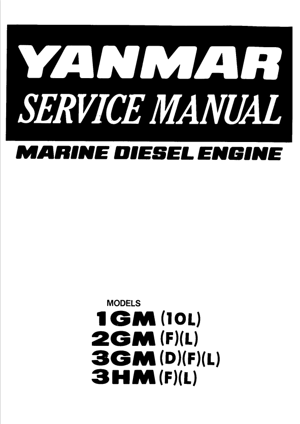 YANMAR MARINE DIESEL ENGINE 1GM-3HM SERVICE MANUAL PDF