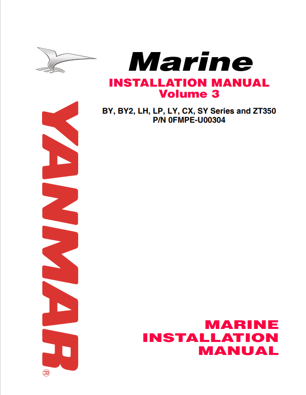YANMAR MARINE ENGINE BY-SY, ZT350 INSTALLATION MANUAL PDF