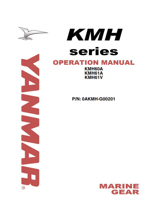 YANMAR MARINE GEAR KMH SERIES OPERATION MANUAL PDF