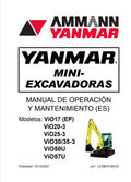 YANMAR MINI-EXCAVATOR VIO17-57 OPERATION MANUAL PDF